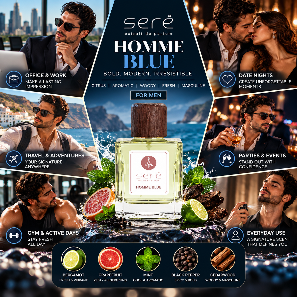 Sere Homme Blue Extrait De Parfum SE2198 - Inspired by VERSACE DYLN BLUE